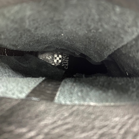 Vince Camuto Chunky‎ Heel Lace Buckle Leather Moto Style Boots - Picture 5 of 11